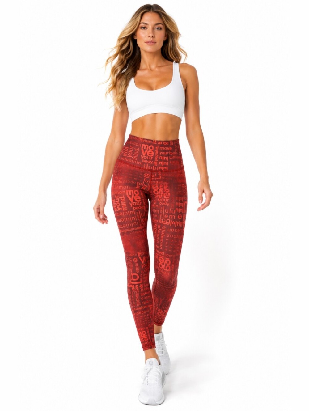 Lululemon Move Your Body Logo Print Leggings Size 4 LNwOT Athletic Yoga Pants